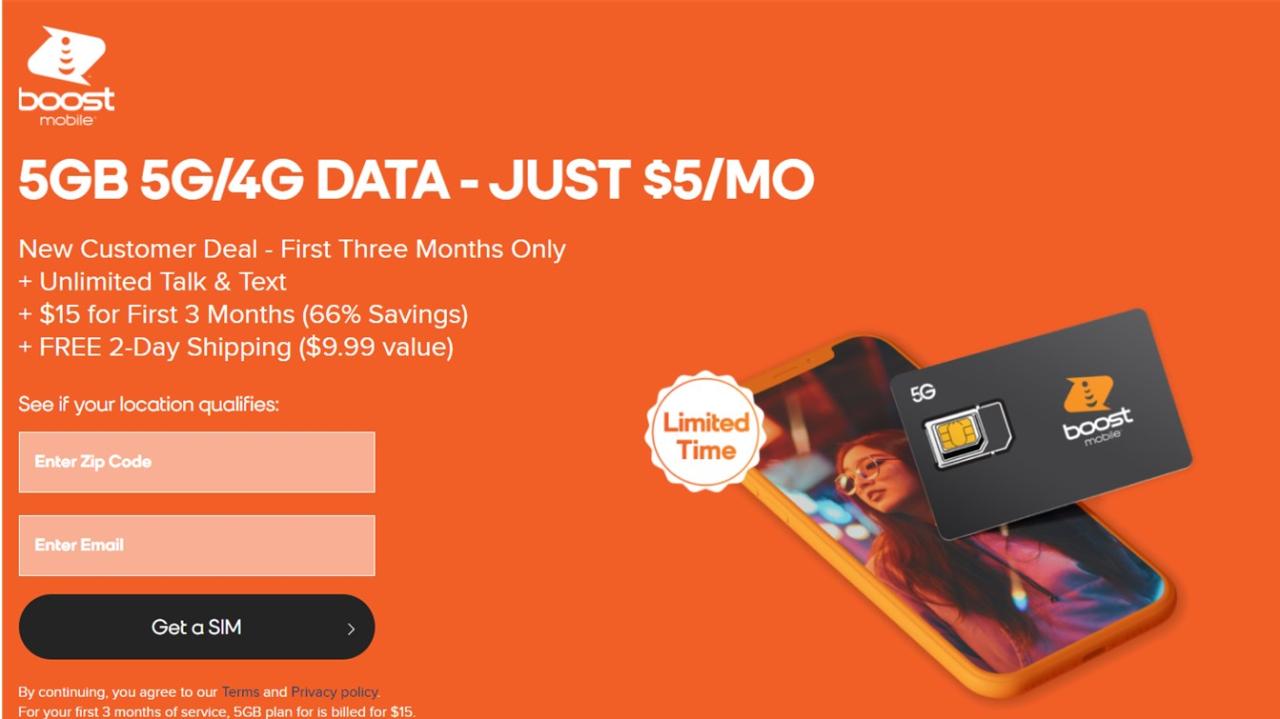 Boost mobile cell phone deals