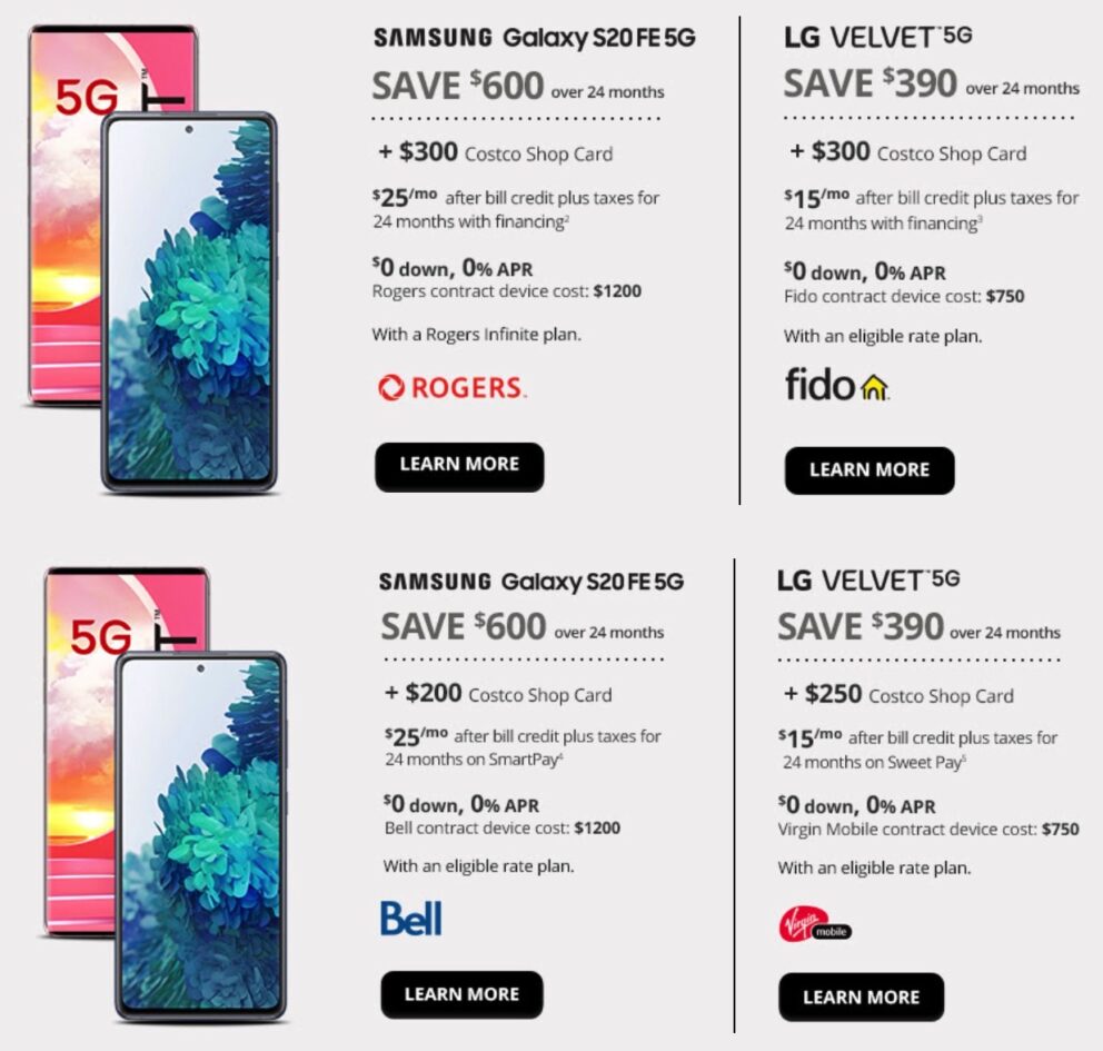 Costco mobile phone deals